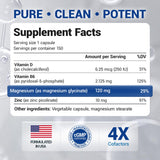 Dr. Berg Maximum Strength 4-in-1 Chelated Magnesium Glycinate with Clean, Potent & Pure Ingredients | 4X Lab-Tested & Verified | USA Formulated Magnesium Supplement Capsules | 150 Capsules