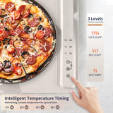 Fast Heating Warming Mat for Food with 3 Temperature and 4 Timer Settings,Waterproof Fexible Silicone Food Heating Mat with UV Coating Easy to Clean and Storage(Khaki, 60x40CM)