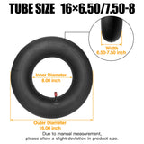 FVRITO 16x6.50-8 16x650-8 16x7.50-8 16x750-8 Inner Tube With Straight Valve Stem Gap for Golf Cart,Tractor,Lawn Mower, Snow throwers,Tillers,Trailers,Wheelbarrows and ATV Pack of 2