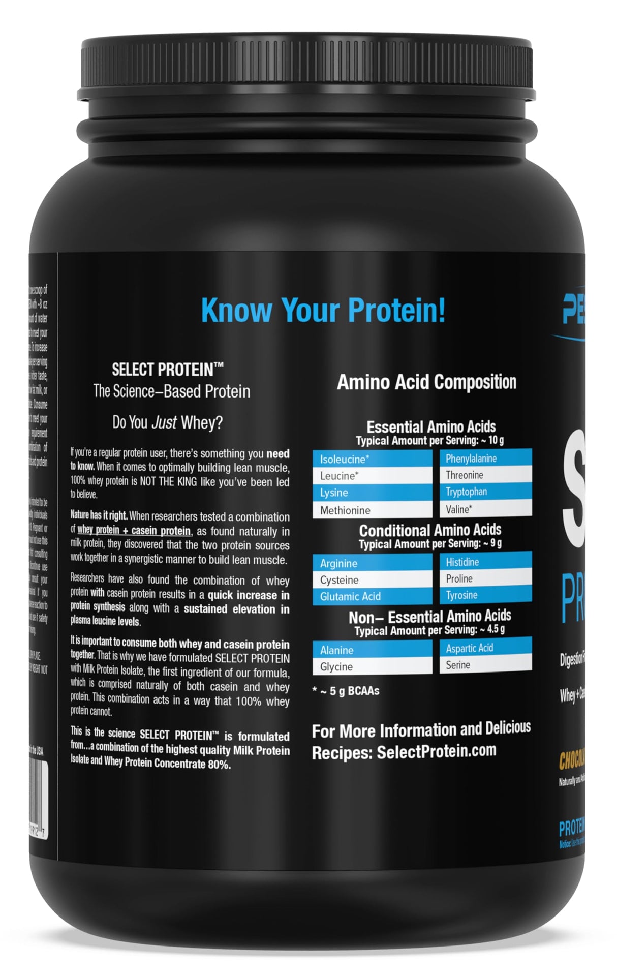 PEScience Select Protein Powder, Whey and Casein Blend, Clean Protein Powder for Women and Men, Low Calorie, Low Carb, Keto Friendly, Gluten Free, Chocolate Peanut Butter Cup, 27 Servings