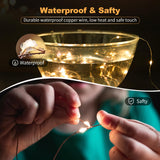 30 Pack LED Fairy Lights Battery Operated,7FT 20 LED Waterproof Mini Twinkle String Lights Battery Powered for Christmas Mason Jars Party,Warm White