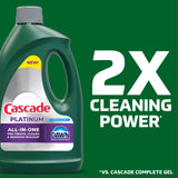 Cascade Platinum Dishwashing Liquid Gel - Fresh Scent, 125 oz. (2 Pack)