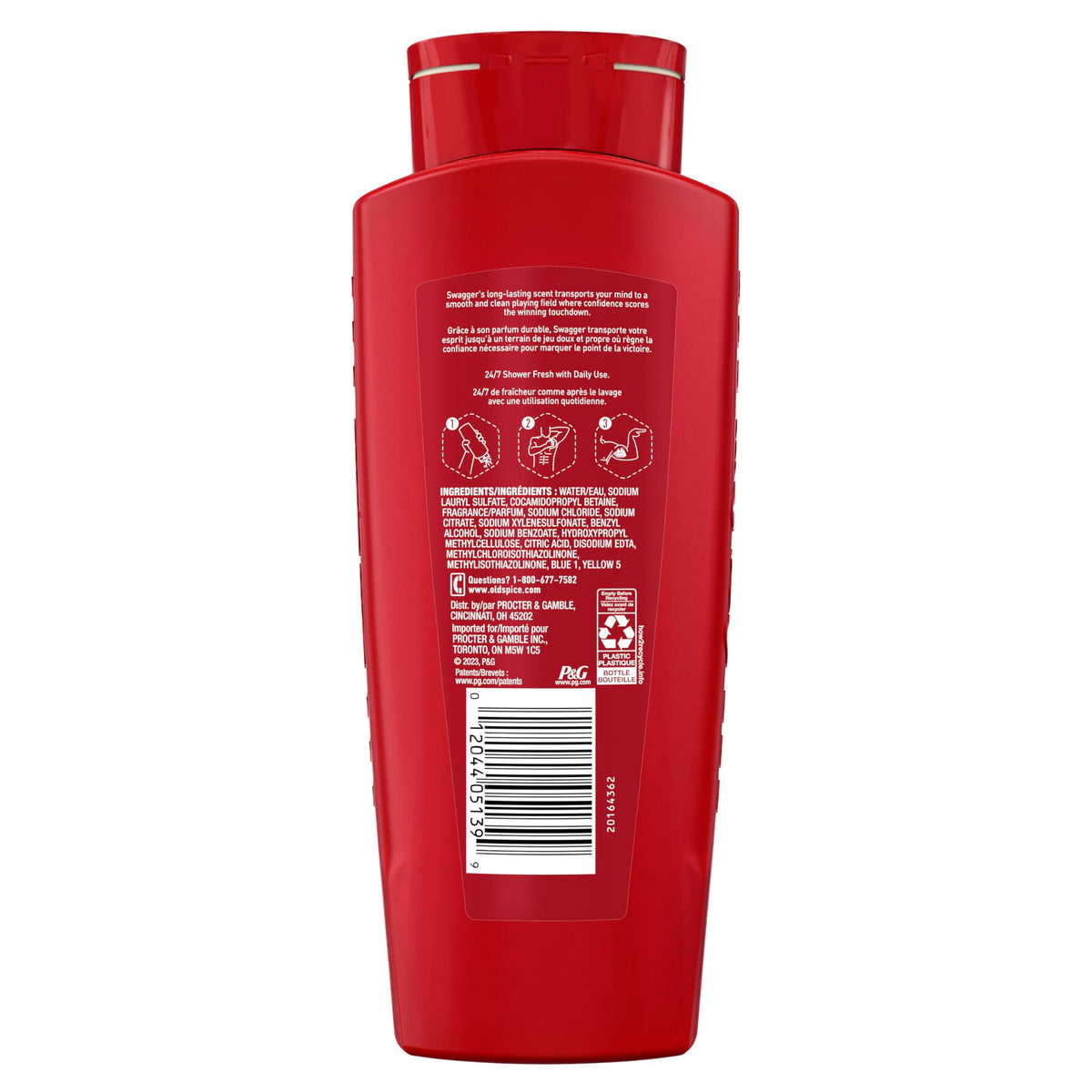 Old Spice Body Wash for Men, Long-Lasting Swagger Scent, 24 fl oz Pack of 2