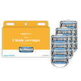 Amazon Essentials 5-Blade Razor Refills for Men with Dual Lubrication and Precision Beard Trimmer, 12 Cartridges (Fits Amazon Essentials Razor Handles only) (Previously Amazon Basics)