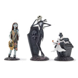 Disney Store Official The Nightmare Before Christmas Figure Set – 8 Fully Sculpted Disney Figures Including Jack Skellington, Sally, Zero & More in Double-Tiered Box with Scenic Backgrounds