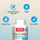 Jarrow Formulas BroccoMax Sulforaphane Generator 35 mg With Sulforaphane Glucosinolate and Myrosinase, Dietary Supplement for Liver Health Support, 120 Delayed Release Veggie Capsules, 60 Day Supply