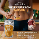 Jamie’s Hive to Table Raw Bee Pollen, 10 oz – 100% Pure Bee Pollen – Harvested from Flowers, Naturally Dried for Freshness – Great for Smoothies, Oatmeal & Recipes