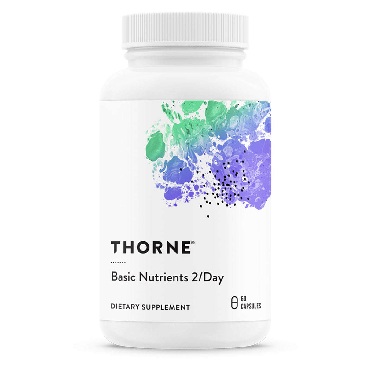 THORNE Basic Nutrients 2/Day - Comprehensive Daily Multivitamin with Optimal Bioavailability - Vitamin & Mineral Formula - Gluten, Dairy & Soy-Free - 60 Capsules - 30 Servings