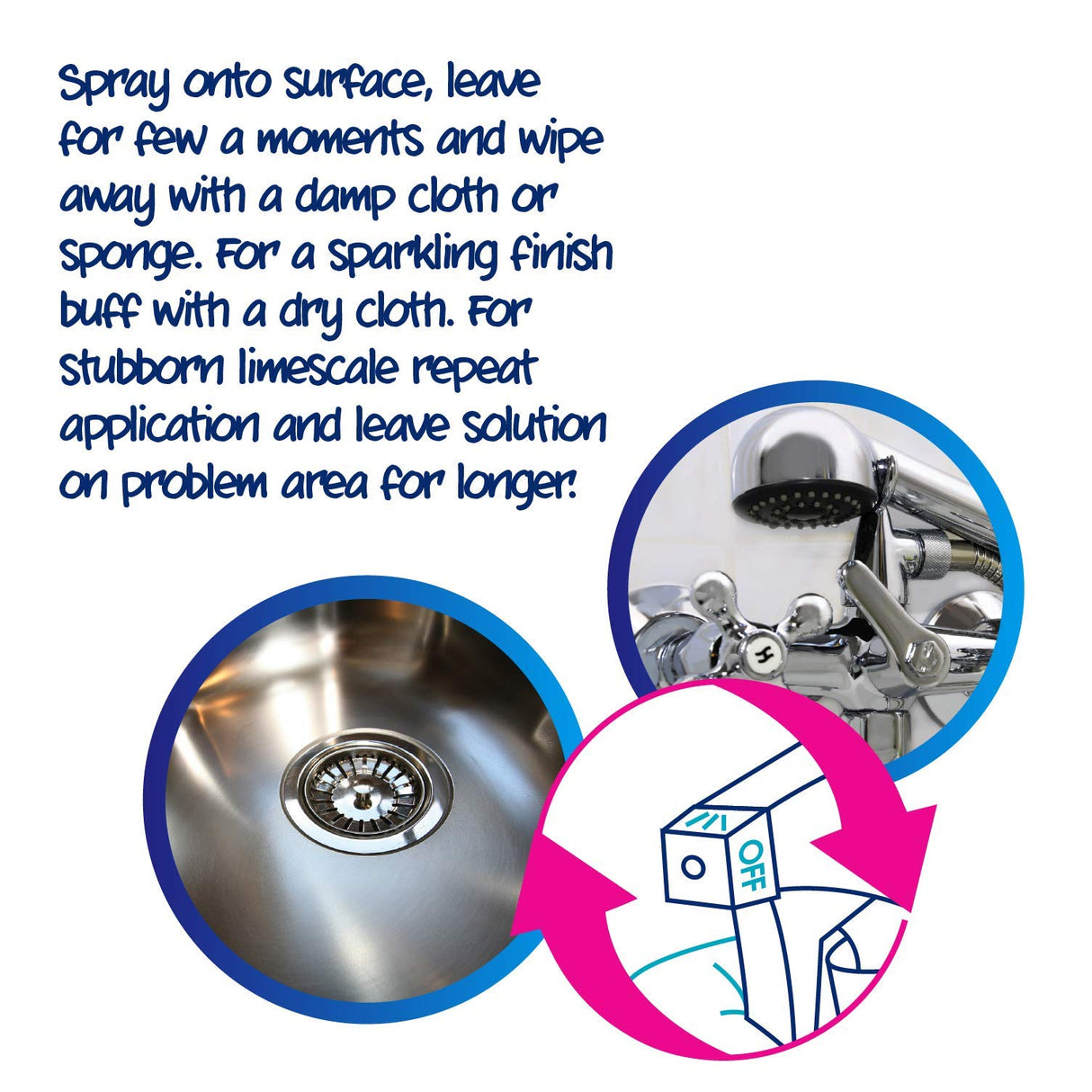 EcoZone Limescale Remover, Powers Through Soap Scum, Bathroom & Kitchen Cleaner De-scaler Spray, Long Lasting Shine & Protection, Natural Ingredients, Vegan Friendly (500ml)