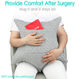 D. Cozy Star Shaped Hysterectomy Pillow with 2 Pockets for Abdominal Surgery Hysterectomy Recovery Must Haves Products Gifts Tummy Pillow with Hands Placement Pouch Minky Dot Gray