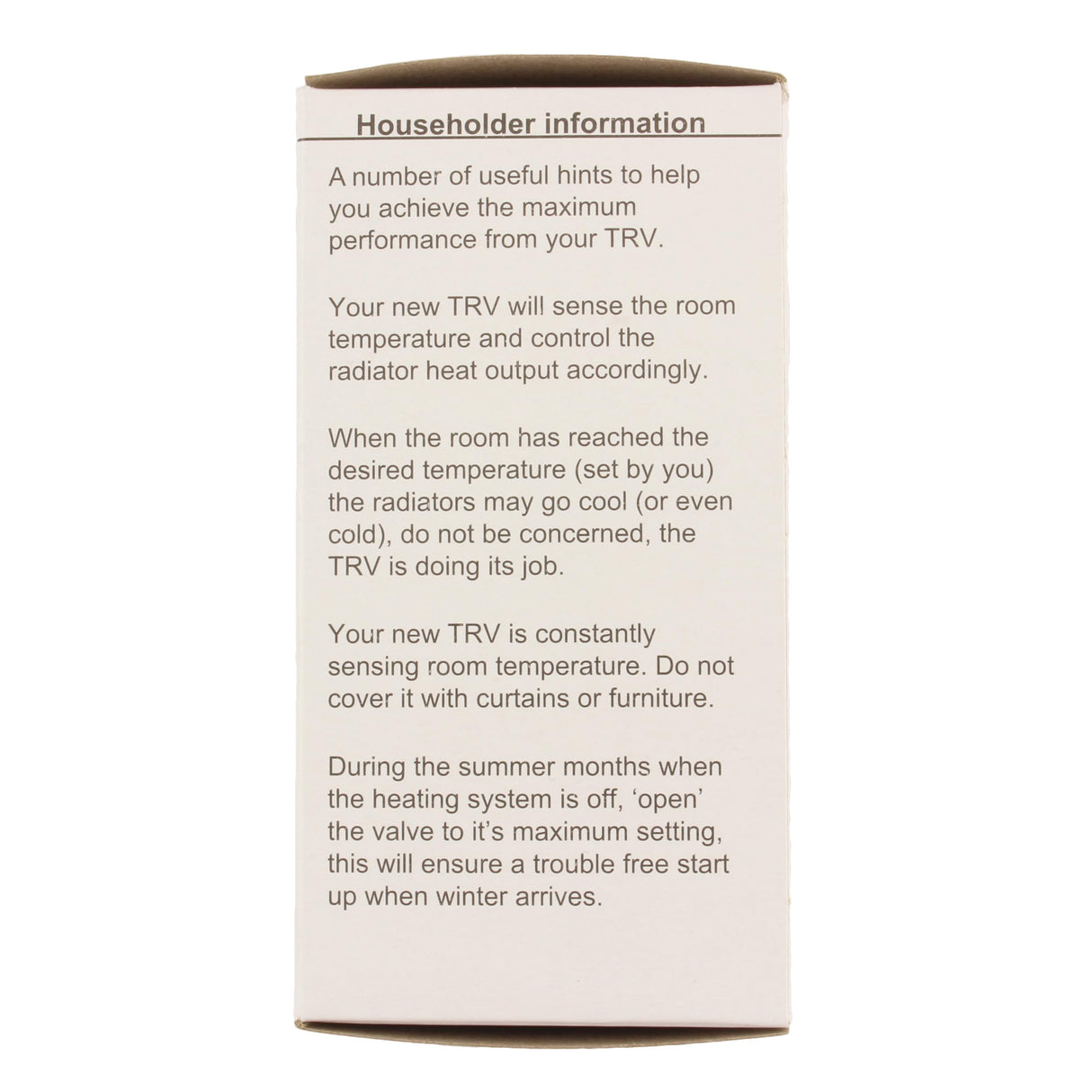 MYSON Thermostatic Radiator Valve Replacement Head Only TRV 2 Way