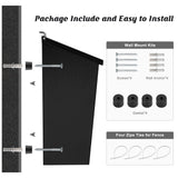 KYODOLED Wall-Mount Mailbox for House, Large Capacity Mail Box, Galvanized Steel Rust-Proof Metal Post Box, Mailboxes for Outside,15.7"x9.9"x4.9" Black