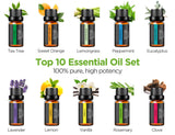 InnoGear 400ml Aromatherapy Essential Oil Diffuser 10 Oils Gift Set, Dark