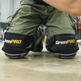 GRENPRO Professional Knee Pads for Work,Heavy Duty Thick Foam Knee Pads Tools, Knee Pad with Soft Gel Cushion for Construction, Work, Flooring, Gardening, Cleaning, Tiling,Gray