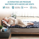 KEKOY Alternating Air Pressure Mattress Pad with Micro Air Vents for Bedsore Prevention, with Whisper Quiet Pump, Waterproof Pressure Relief Ulcer Cushion Pad for Bed Sores for Hospital Bed Home Use