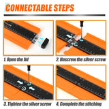 TOOLIFE Connectable Contour Gauge 10+10 Inch,Christmas Gifts for Stocking Stuffers Men Husband Dad, Shape Woodworking Tools for Flooring Tile Laying Carpet, Gifts for Him, Anniversary Birthday Ideas