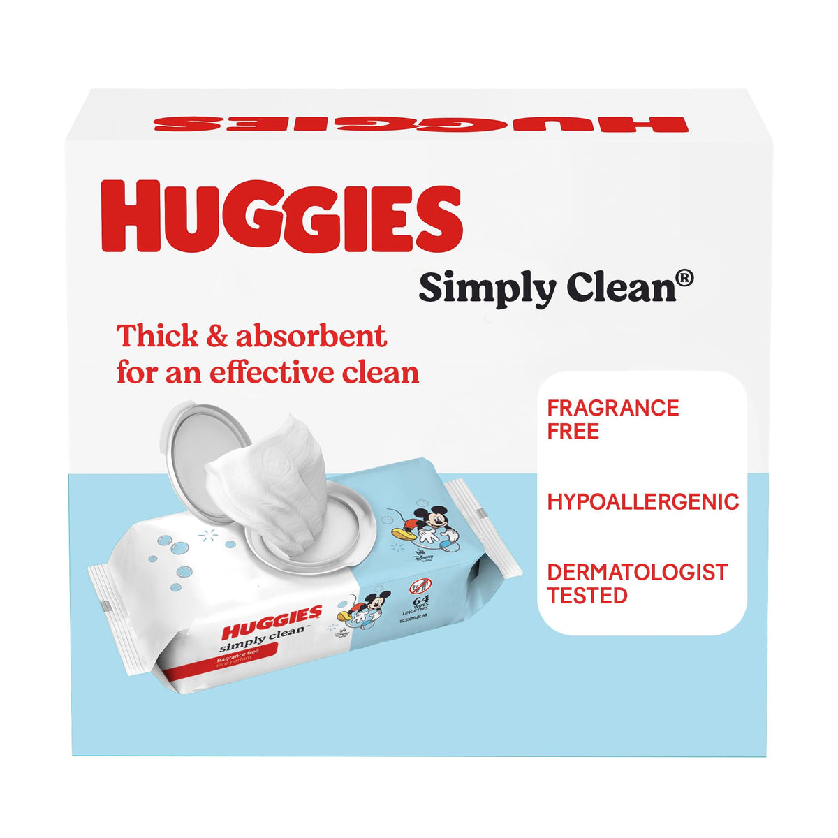 Huggies Simply Clean Baby Wipes, Unscented, 11 Packs, 704 Wipes