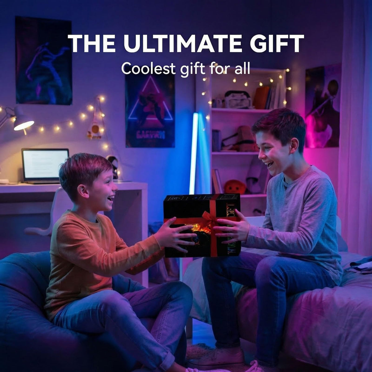 MEGOO Led Light up Mask with Gesture Sensing, Halloween Gifts for Kids
