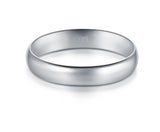 BORUO Wedding Band, Sterling Silver Stacking Ring, 4mm Size 7.5