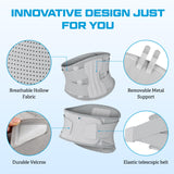 NEENCA Professional Back Brace for Herniated Disc, Lower Back Pain Relief, Lumbar Strain | Adjustable Lumbar Support Belt for Men and Women | Ideal for Work, Lifting, Posture Correction, Sciatica, Scoliosis (Gray, Medium)