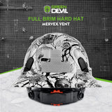 GREEN DEVIL Full Brim Hard Hat Vented Construction Safety Helmet OSHA Approved Cascos De Construccion Work Hardhat for Men&Women 6 Point Adjustable Ratchet Suspension Custom Pattern Design