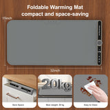 Extra Large Warming Mat for Food XXL:40”X15” Soft Electronic Food Warmers for Parties Buffet Silicone Food Warming Mat 6-Level Timer 9-Level Temp Control 18H Auto-Off 8S Fast Heating Grey