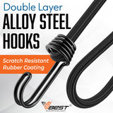 VBEST Heavy Duty Bungee Cords with Hooks - 10 Piece 18 Inch Bungie Cords Set