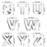 Alphabet Letter Cookie Cutters Shapes Large 3 Inch - 26 Pcs Stainless Steel Cookie Cutter Set Fondant Biscuit Fruit Dough Mold Tools for Birthday, Christmas, New Year and Holiday Party Decorations