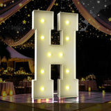 4FT Marquee Light Up Letter,Marquee Letters 4 Feet Tall, Large Led Sign for Baby Shower,Party,Birthday Decorations,Graduation,Prom(Letter H)