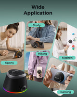 Stocking Stuffers for Men Women Teens: White Elephant Gifts for Adults HD Sound Bluetooth Speaker with Phone Stand, Cool Gadgets, Christmas Birthday Anniversay Gifts Ideas Girl Trendy Stuff-Black