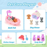 Bath Bombs for Kids with Toys Inside for Girls Boys, 12 Pack Kids Bath Bombs with Surprise Dog Pretend Playset, Handmade Bubble Bath Fizzies Birthday Christmas Gift Set