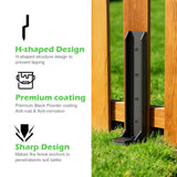 8 Pcs Fence Post Repair, Heavy Duty Fence Post Kit Anchor Ground Stakes for Repairing Tilted, Broken Wood Support