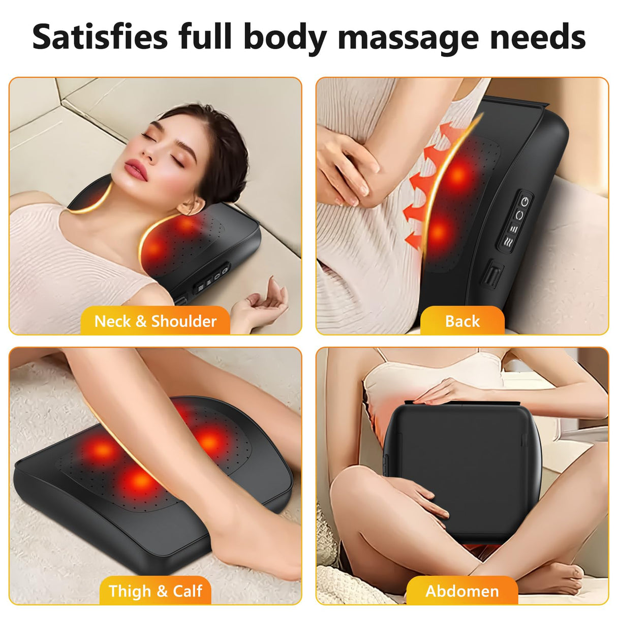 iKristin Back Massager,Back and Neck Massager with Heat,Shiatsu Deep Tissue Back Massager,Electric Massage Pillow for Shoulders,Legs,Foot,Body Muscle Relief,Neck Massager for Women/Men/Dad/Mom