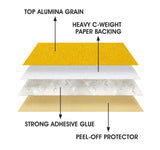 S SATC Premium Gold Sandpaper 6 Inch 100 PCS Sanding Discs 320 Grit Self Adhesive Stickyback Sandpaper Roll Aluminum Oxide PSA Sandpaper Discs for Wood, Metal, and Car Paint
