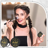 Gulfmew 100 Pcs 2.76 Inch Inspirational Compact Mirror Bulk Party Favors Quinceanera Gift Purse Small Mirror Pocket Mini Gifts for Women Adult Coworker Halloween Christmas Friends (Black)