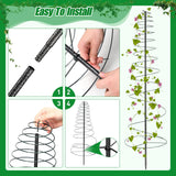 Trellis for Climbing Plants Outdoor, 73inch Tall Plants Trellis Support Metal Garden Trellis for Vegetables Flowers Plants Vine Support
