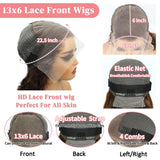 200 Density Chocolate Brown Lace Front Wig Human Hair 30 Inch 13x6 HD Deep Wave Lace Front Wigs Human Hair Colored Deep Curly Lace Frontal Wigs Glueless Wig for Woman Pre Plucked with Natural Hairline