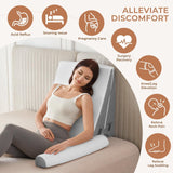 Sasttie Wedge Pillow, Bed Wedge Pillow Set for After Surgery, Acid Reflux and Sleeping, 3-Piece Detachable Design, Adjustable Height, White & Dark Grey