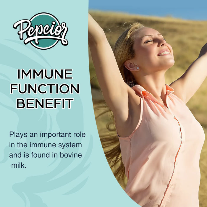 Pepeior Liposomal Lactoferrin 1000 mg Diet - Maximized Lactoferrin - A Component in Colostrum - for Iron Absorption & Immune Function Lactoferrin Supplements for Adults, 60 Softgels (1 Bottle)