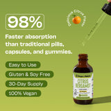 Citrus Bergamot Extract 25:1 Liquid Drops – Vegan, Gluten-Free – Comparable to Resveratrol and Berberine Supplement – 1000mg Bergamot Supplement for Heart Wellness and Metabolic Support (Citrus,60mL)