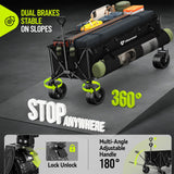 Hikemoon 400L Ultra Large Collapsible Wagon with Big Wheels - Black
