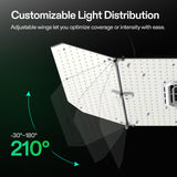 VIVOSUN AeroLight Wing AW200SE, LED Grow Light 200W with Integrated Circulation Fan, Compatible with App, Used with Growhub Controller E42A/E25 to Achieve More Functions for 2x4/3x3 Grow Tent