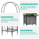 Garden Arch Arbor Trellis with Planter Boxes 8.2 Ft Metal Arch Trellis