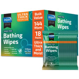 Inspire Ultra Thick Rinse Free Body Wash Wipes, Bathing Wipes, Shower Wipes - Rinse Free Wet Wipes, Thick Strong Extra Large With Aloe Vera Enriched