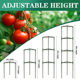 Tiuire Tomato Cages for Garden,4 Pack 50in Tall Tomato Plant Support Stakes Adjustable Heavy Duty Steel Plant Tower Stakes, Updated Cucumber Trellis Garden Cages for Climbing Plants Vegetable Flowers