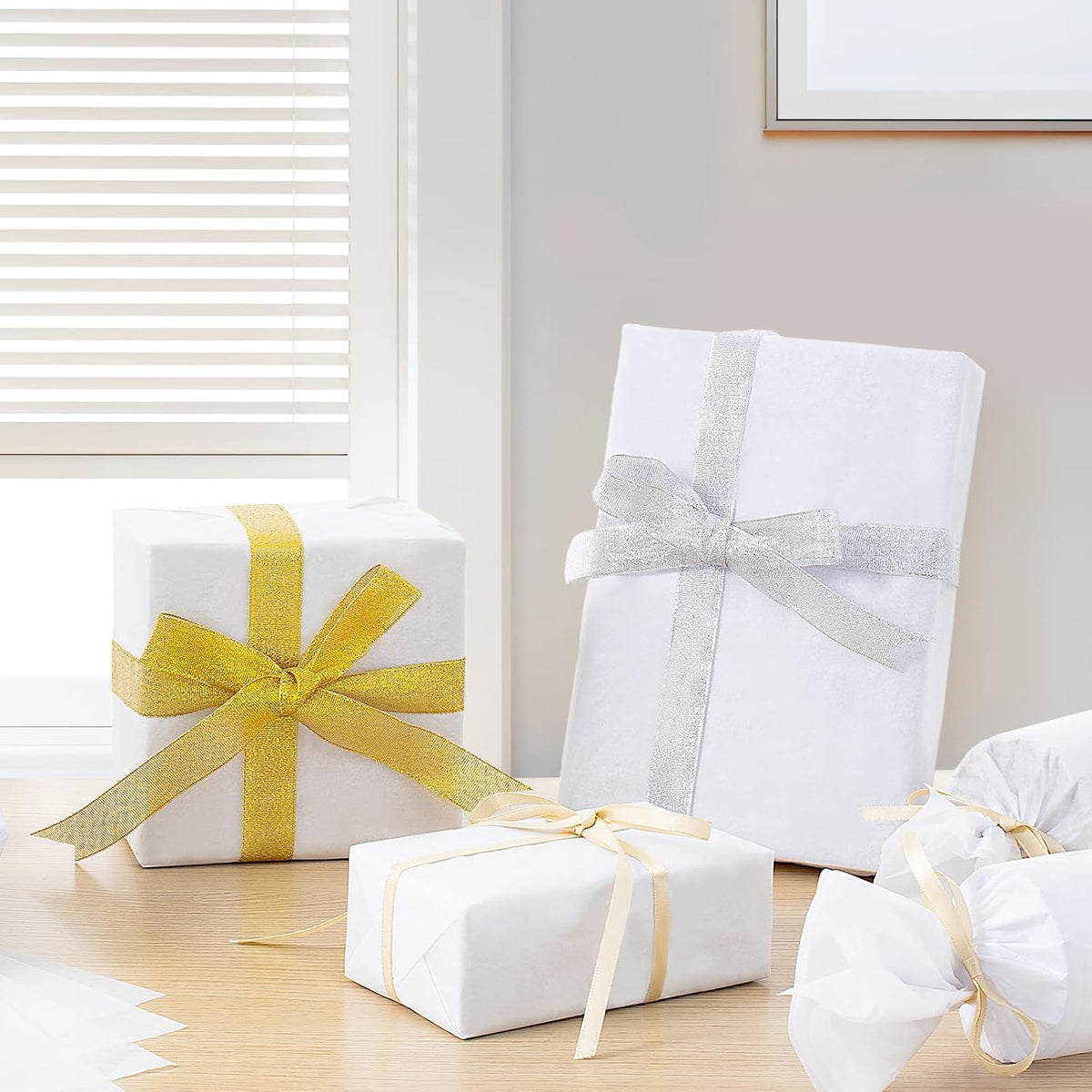 Simetufy 270 Sheets 20" x 20" White Tissue Paper for Gift Bags Wrapping