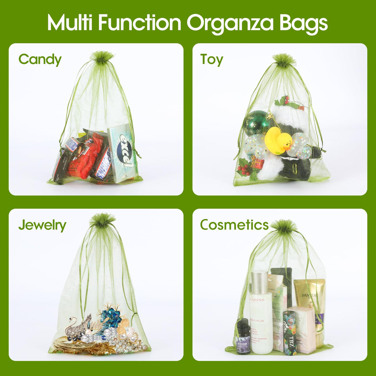 Kikhope 50 Pcs Fruit Protection Bags, 9.5x13.5 inch Garden Netting Bags
