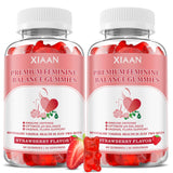 XIAAN Feminine Balance Gummies for Women, 2 Pack Premium Feminine Balance Gummies Support PH Balance & Vaginal Health, Vegan, Gluten-Free, Strawberry Flavor