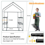 KOKSRY Mini Greenhouse,Greenhouses for Outdoors,Portable Walk in Green House for Garden Plants that Need Frost Protection and Away from Animals(56"x30"x76")-Green