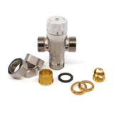 Kudos-Trading - Bastion 22mm Heatguard UFH Blending Valve for Lowering The Water Temperature Required with Water Based Underfloor Heating Systems Thermostatic Mixing Valve for Domestic Hot Water.